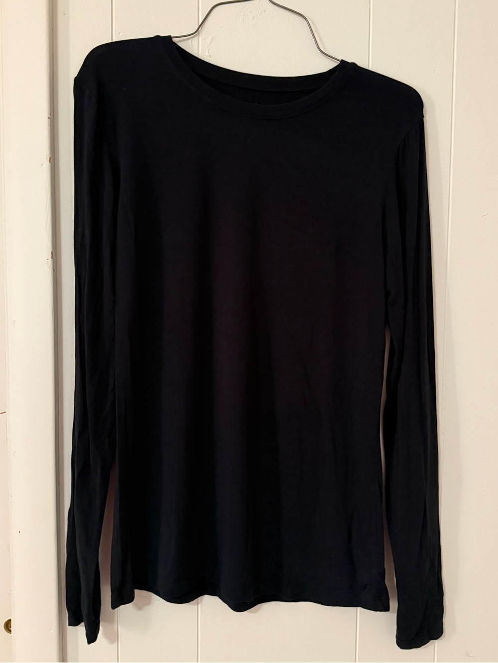 Cuddl Duds Black Long Sleeve Crew Tee